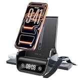 Domars 4-in-1 Wireless Charger, 25W Fast Charging Multi-Device Charging Station with Clock Display, Fixed Phone Holder & Retractable Charging Area for Phone, Watch, Earbuds
