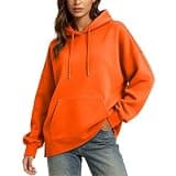 Beessbest Hoodies for Women Long Sleeve Drop Shoulder Sweatshirt Orange