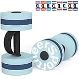 Sportneer Water Weights Aquatic Exercise Dumbbells Water Dumbbell Aerobics Workouts Set of 2 EVA Foam Pool Weights Dumbbells Set Aqua Fitness Barbells Equipment for Water Aerobics Weight Loss