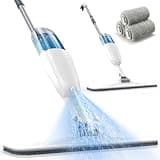 Spray Mop for Floor Cleaning, 500ml Water Tank, 3 Washable Reusable Pads, 360° Rotation Head, Wet Dry Spray Mop for Tile, Hardwood, Laminate, Vinyl & Marble Floor (Clean White)