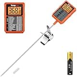 TempPro TP510 Waterproof Digital Candy Thermometer with Pot Clip, 10" Long Probe Instant Read Food Cooking Meat Thermometer for Grilling BBQ Deep Fry Oil Fathers Day Gift (Previously ThermoPro)