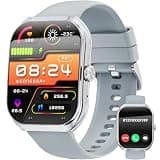 Karchilor Smart Watch for Women Men, Smartwatch for iPhone/Android, Bluetooth (Answer/Call), 2.01" HD Fitness Tracker with 120+ Sport Modes, Heart Rate/Sleep/Step Monitor