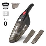 Shop-Vac Wet/Dry Handheld Vacuum Cordless, Powerful Portable Car Vacuum Rechargeable, Wall-Mounted Hand Vac with Crevice Tool, Lightweight Hand Vacuum for Home & Car, Washable Filter, Black