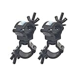 Mini Dual Swivel Coupler Clamp Turn As Needed Two 360 Degree Clamps for 0.7-0.8 Inch 18-20mm O Pipe Truss Aluminum Alloy Black 2Pcs