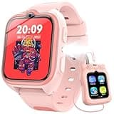 IOWODO Smart Watch for Kids No APP/Phone Needed, 1.75" Fitness Tracker Watch Pedometer with Video Music/Alarm Clock/Flashlight/IP68 Waterproof/Step Counter/Puzzle Games for Girls Boys Teens 4-12Pink