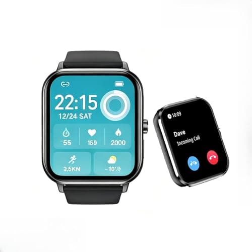 ganopterygon Smart Watches for Women Men, 1.83" HD Touchscreen, Bluetooth Calling, 130+ Professional Sports Modes, Heart Rate and Sleep Monitor, 5ATM Water-Resistant, Health Monitoring Smart Bracelet