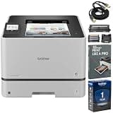 Brother HLL8430CDW Business Color Laser Printer with Wireless Networking Bundle with Deco Essentials 6ft USB Printer Cable and Print Like a Pro Guide Bundle
