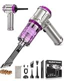 NOBIWA Portable Car Vacuum Cleaner 15000pa - 4 in 1 Vacuum Cleaner&Air Duster, Rechargeable Handheld Vacuum with Multi-Nozzles for Car, Home, Pet,an Ideal Gift for Both Men and Women(Pink)