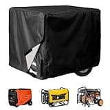 REVXON Generator Cover for Powerhorse 7000 7000W / 5500W, 420D Water-Resistant Portable Generator Cover with Air Vents & Side Opening Outdoor Generator Rain Cover,Black