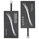 Yoidesu Wireless Charger Receiver 2pcs Universal Type C Wireless Charging Receiver Adapter for All Type C Cellphones, Ultra Slim Self Adhesive Sticker Charging Module with