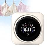 Mini Washer Dryer, Portable Household Washing Machine, 7 Wash Modes Self-Clean Function, 65℃ Hot Air Drying, 45db Ultra-Quiet Operation, Wash While Sleeping, For Apartment(Wallmount)