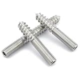 Double Ended Self Tapping Screws, Double Ended Dowel Screws Headed Self Tapping Wood Hex Socket M8x50mm