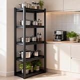 SFTORMAS Kitchen Shelves,5 Tier Adjustable Metal Shelf,Heavy Duty Storage Shelves,Easy to Assemble,Family Essential Multifunctional Shelf,for Kitchen,Dining Room,Garage(63''H x 13.8''W x 11.8''D)