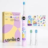 usmile Q30 Kids Smart Toothbrush, Voice-Guided Coaching, Ages 3-12, Purple