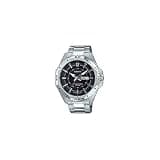 Casio MTD-1085D-1A Men's Analog Watch, Stainless Steel Band, Black Dial, Day-Date Display