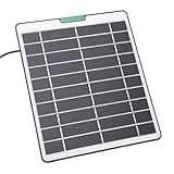 Bewinner Solar Charging Monocrystalline Silicon with Interface for Camera Security Doorbell Security System White (Black)