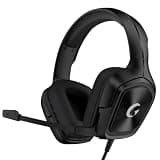 syndesmos Wired Gaming Headset for PS5, PC, Xbox Series X/S, Switch, 207g Ultra-Lightweight, Stereo Bass, 79in Cable with 3.5mm Splitter, Clear Mic, Gamer Gifts