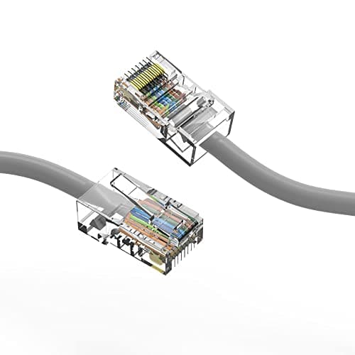 Cable Central LLC Gray Cat6 Ethernet Cable 2 Feet (10 Pack) Bootless - Cat6 Patch Cable, High Speed Internet Patch Cord Cat6 with RJ45 Connector - Computer Network Cable, Internet Cable