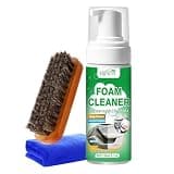 TRENUVX Car Interior Foam Cleaner, Powerful Waterless Stain Remover for Car Seats, Carpet, Upholstery, Leather & Fabric, Auto Detailing Spray with Brush, Safe for All Cars - 5oz / 150ml
