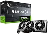 msi Gaming RTX 5070 Ti 16G Ventus 3X OC Graphics Card (16GB GDDR7, 256-bit, Extreme Performance: 2497 MHz, DisplayPort x 3 2.1a, HDMI 2.1b, NVIDIA Blackwell Architecture)