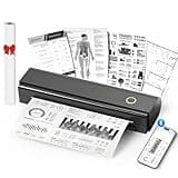 NDYIN Portable Printers Wireless for Travel, N80 Wireless Thermal Printer Bluetooth Inkless Printer Support 8.5" X 11" US Letter & A4, Compatible with iOS, Android, Laptop
