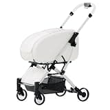 4 Wheels Folding Pet Stroller,Lightweight Breathable Travel with Detachable for Medium Small Dogs Cats(White)