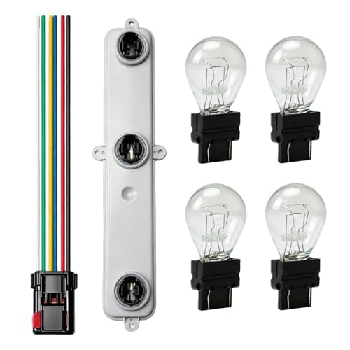 KPALAG Tail Light Connector Plate with Harness & Bulbs Compatible with Dodge Ram 1500 Pickup 2002-2006,Dodge Ram 2500/3500 Pickup 2003-2006 Tail Light Circuit Board Replace# 55077343AB 923-030