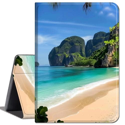 Case for 6" Kindle Paperwhite (10th Generation, 2018 Released),Slim Lightweight Smart Shell Stand Cover with Auto Wake/Sleep for Amazon Kindle Paperwhite 2018 E-Reader,Palm Trees Seawater Island