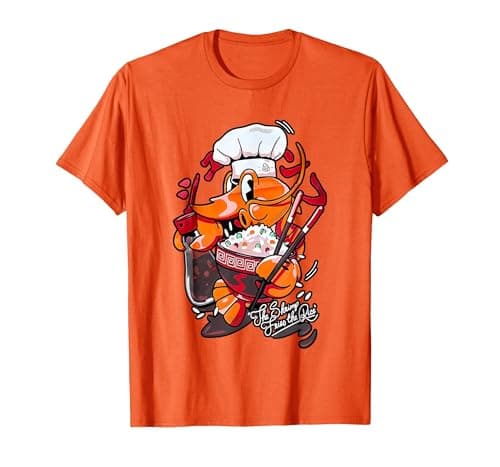 Cold Ones The Shrimp Fried Rice T-Shirt, Men, Orange, X-Large