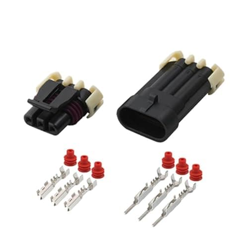 3Pin Male and Female PA66 compatibility with Delphi Car Sensor Waterproof Plug Connector 12059595 - (Color Name: Male)