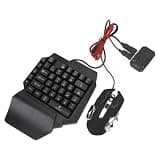 Omquot Keyboard Mouse Converter Set Compact RGB Gaming Keyboard Mouse Combo for Mobile Gaming Adjustable for IOS