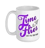 Purple Pilot Of My Own Time Purple Graphic Ceramic Mug, White, 15oz