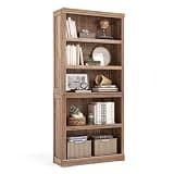 LINSY HOME 5-Shelf Bookcase, Bookshelves Floor Standing Storage Shelves 68 in Tall Bookcase Home Decor Furniture for Home Office, Living Room, Bed Room - Dark Brown