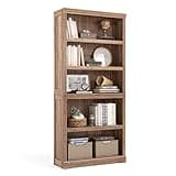 LINSY HOME 5-Shelf Bookcase, Bookshelves Floor Standing Storage Shelves 68 in Tall Bookcase Home Decor Furniture for Home Office, Living Room, Bed Room - Dark Brown
