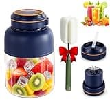 Portable Wireless Juicer Cup, 2026 New 180w Electric Juicer Blender with 38 Blades, Rechargeable Blender for Smoothies, Shakes, Fruits and Vegetables (Blue 28oz/800ml)