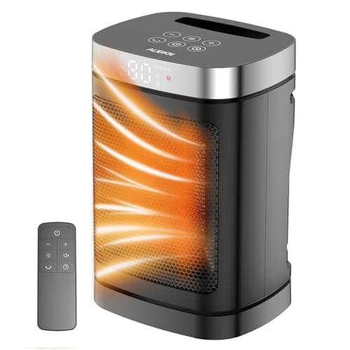 Portable Space Heater, PTC Ceramic Heater for Fast Heating, 70° Oscillation, Remote Control, Three Heating Modes, Suitable for Home, Bedroom, Office Indoor Use