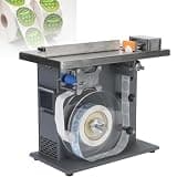 ZenHailure 200w Semi-Automatic Right Angle Labeling Machine,90° Corner Label Applicator with Touch Screen Display,15-30 Labels per Minute,Adjustable Design for Cosmetic and Daily Product Packaging