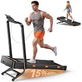 Acezoe Foldable Treadmill with 15% AUTO Incline, 9 Levels Incline Walking Pad Treadmill with Handle Bar, Portable Treadmills for Home Small, 3.0HP Quiet Brushless, 0.6-7.5 MPH, 300LBS Capacity Orange