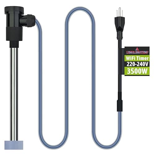 LINGLONGTEMP 240V 3500W Submersible Immersion Water Heater for Pool & Hot Tub – Portable Electric Heater with Auto Shut Off, and Wifi Timer Plug for Bathtub, Above Ground Pool, Inflatable Pool and Spa