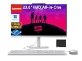 Lenovo A100 All-in-One Desktop Computer, 23.8 Inch IPS FHD Display, 64 GB RAM, 4 TB SSD, Intel N100 Processor, Intel UHD Graphics, Windows 11 Pro, Wired Keyboard & Mouse, with Mousepad, White