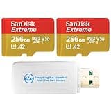 SanDisk 256GB Micro Extreme Class 10 2 Pack Memory Card SDSQXAV-256G-GN6MN