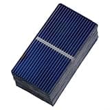 Hosrivae 100 Pack for mini Solar Cells 0.5V 400mA 52x26mm Polycrystalline Silicon Panel for DIY for battery Charger Toys Lights Outdoor Energy Supply Kit Blue