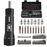 coobeast 49 Pcs Torque Screwdriver 10-70 Inch Pound Torque Screwdriver Set with S2 Bits & Sockets, 1/4” Drive Torque Wrench Screwdriver Set for Maintenance, Tools, Bike Repairing and Mounting