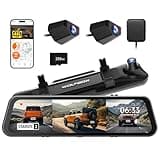 WOLFBOX G900 Tripro Bumper Version 3 Channel 4K Mirror Dash Cam, 8MP STARVIS 2 IMX678 Night Vision, 4K+2.5K+1080P Front and Rear Bumper Dash Cam, 5.8GHz WiFi, Voice Control, Includes 256GB Card & GPS