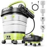 BSFRNF Cordless Portable Pressure Washer, 2000mAh Battery, 4-in-1 Nozzle Garden Sprayer with 12L Collapsible Bucket, High Pressure Cleaner for Outdoor Cleaning (Green)
