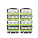 4-48 PCS Stainless Steel Blade 5 Layer Razor,Compatible For Fusion Manual Razor Blades Replacement Refills(8 PCS)
