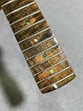 Round head 22frets Roasted Flame Maple Electric Guitar Neck Gloss Bone nut