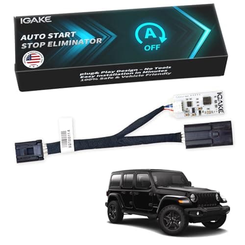 IGAKE Auto Start Stop Eliminator Compatible with Jeep Wrangler JL 2018-2026 Gladiator JT 2020-2026 Auto Stop Eliminator Turn Off Idle Engine Stop Start Disable Plug Play Accessories Error Free