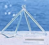 TBLOTYD Quartz Crystal Singing Pyramid 6-12 Inch, Sound Healing Meditation Healing Musical Instrument Prayer and Stress Reduction,6 inch