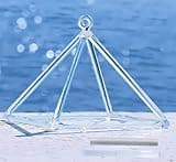 TBLOTYD Quartz Crystal Singing Pyramid 6-12 Inch, Sound Healing Meditation Healing Musical Instrument Prayer and Stress Reduction,6 inch